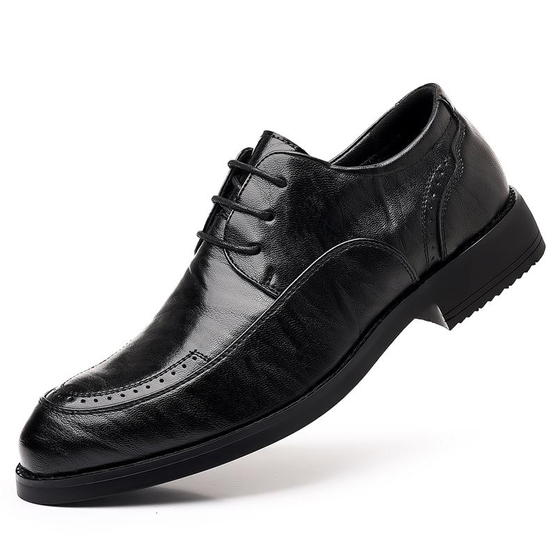 

Мужские деловые кожаные туфли Модный джентльменский стиль Отдых на природе Деловая вечеринка Повседневный офис Свадьба Элегантная качественная обувь 44 чёрный