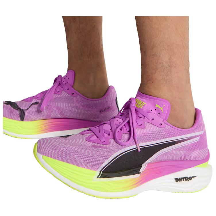 Puma Deviate Nitro Elite 3 Magenta Puro Giallo Allerta Scarpe da Ginnastica da Uomo Viola 309809-04