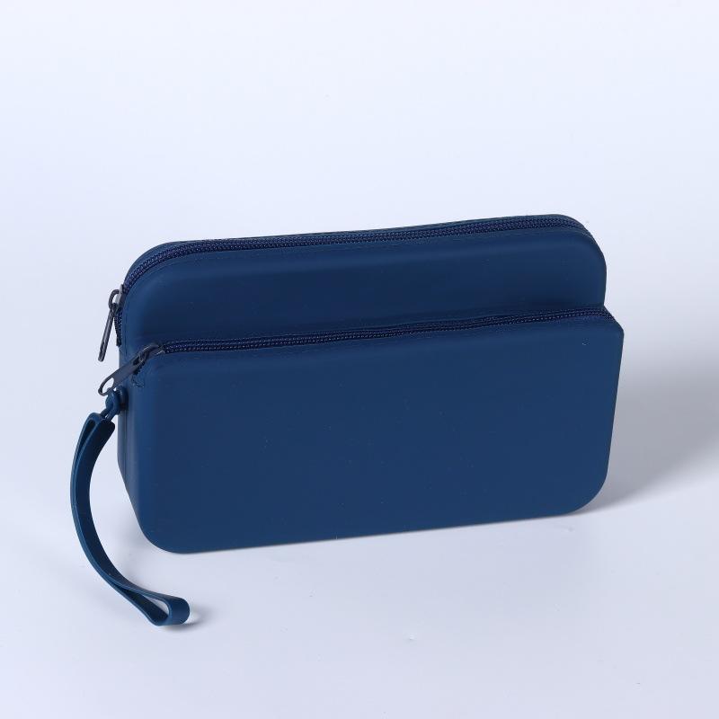 Silicone Zipper Portable Storage Bag Coin Purse Lipstick & Cosmetics Pouch Travel Bag Unisex Soft Handle