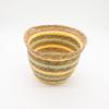 Seagrass & Straw Vase Shaped Baskets – Natural Yellow & Green – Set of 3