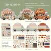 Tiny Treasure Shop Series Vintage Coffee Bread Flower Landscape Sticker Creative DIY Journal Material Collage Stationery