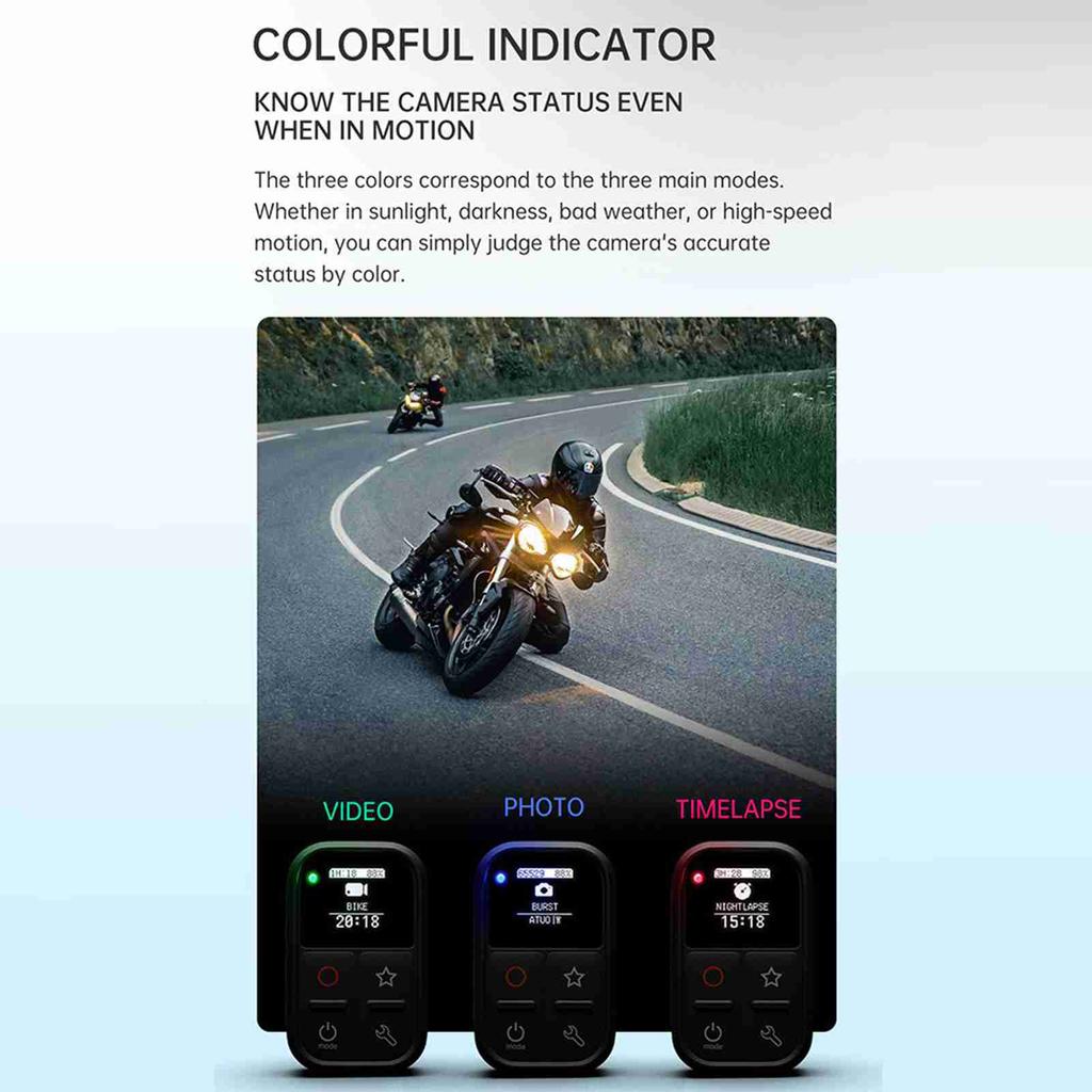 Action Camera Remote Control OLED Display 80M Control Distance Wireless Camera Remote Controller Replacement