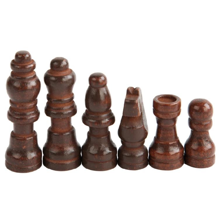 32 Pcs Wooden Chess Pieces Tournament Wood Chessmen International Chess Figures