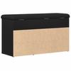 Shoe Bench with Shelf Black 80 x 30 x 45 cm Engineered Wood
