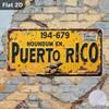 D Flat Pc Metal Plate DecorationOutdoor Signs Wall Decor ( xcm)Puerto Rico License Plate with frogRetro Metal Decor