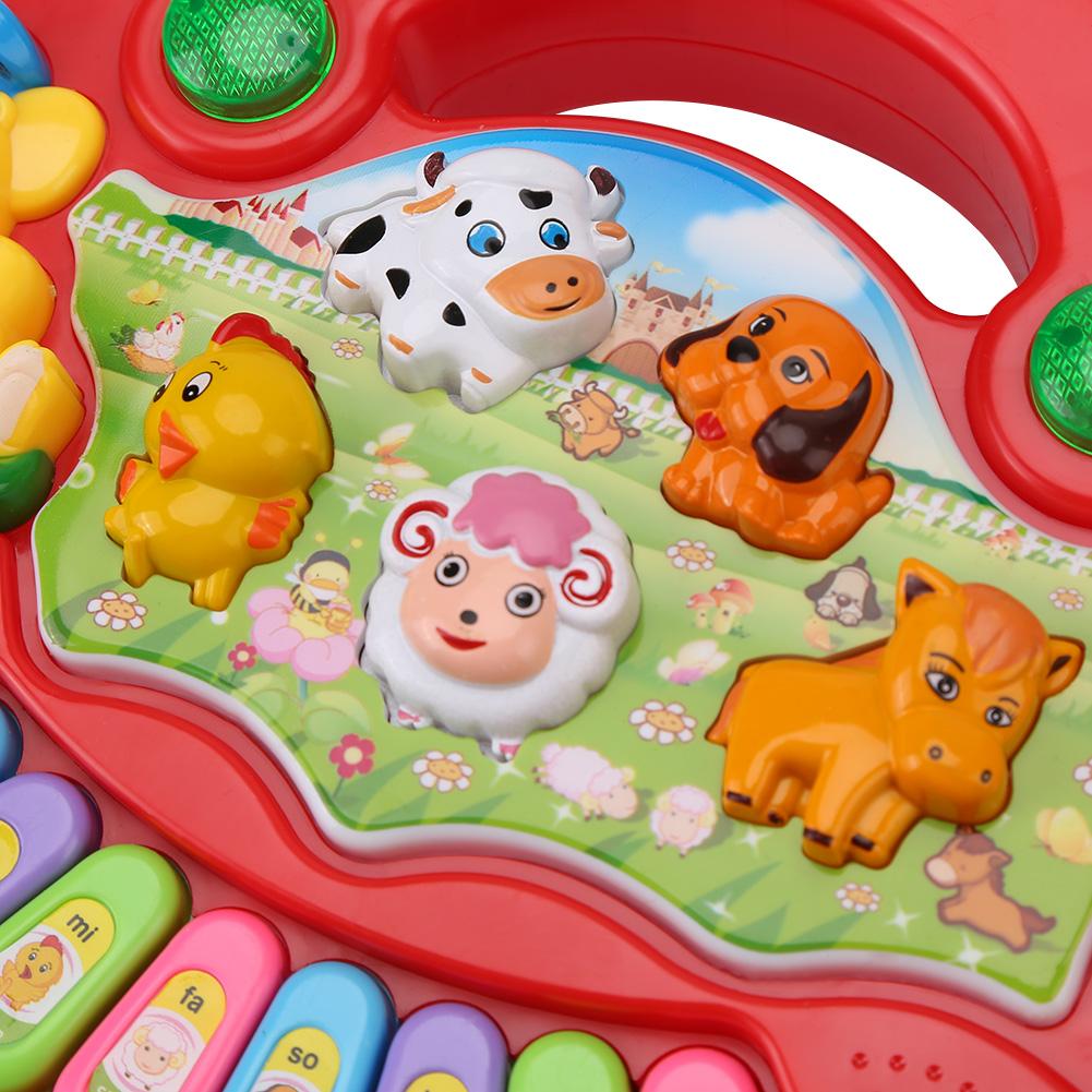 צעצוע פסנתר מוזיקלי חינוכי לתינוק   צעצועי מוזיקה התפתחותיים מתנות לילדים צהוב