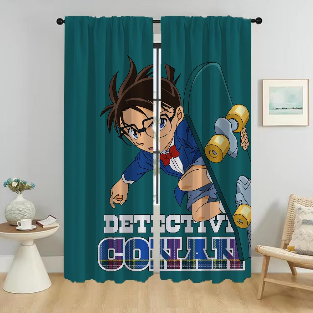 Conanes Home Interior Curtains for Camera Living Room Curtain Partition Halloween Decoration Tulle for Bedroom Curtains 2 Pieces