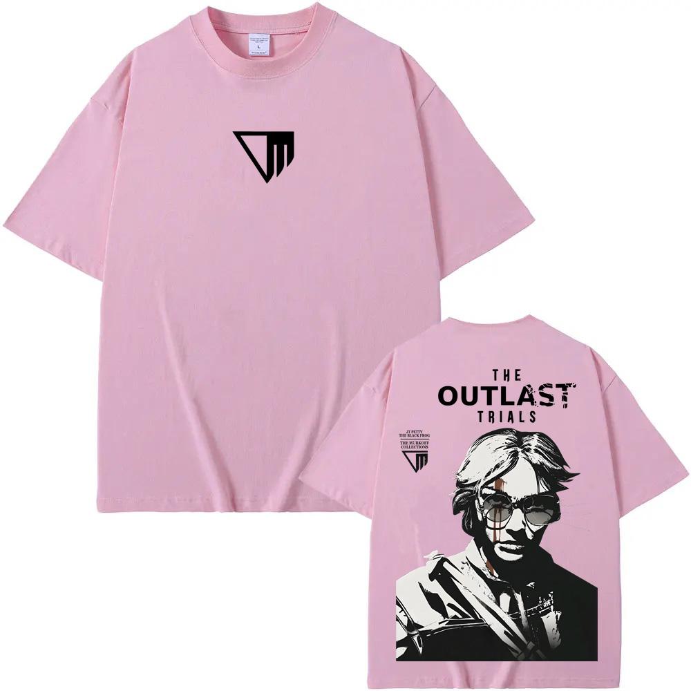 Summer Outlast Trials Players Drawings T-shirt Horror Game Graphic Printing TEE Cotton Comfortable High Quality Tees