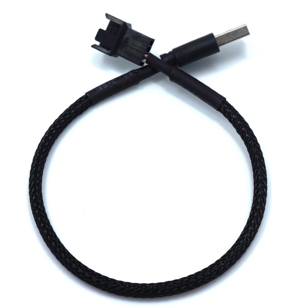3Pc USB To Fan Adapter Cables Computer Case Fan Power Cable Connector