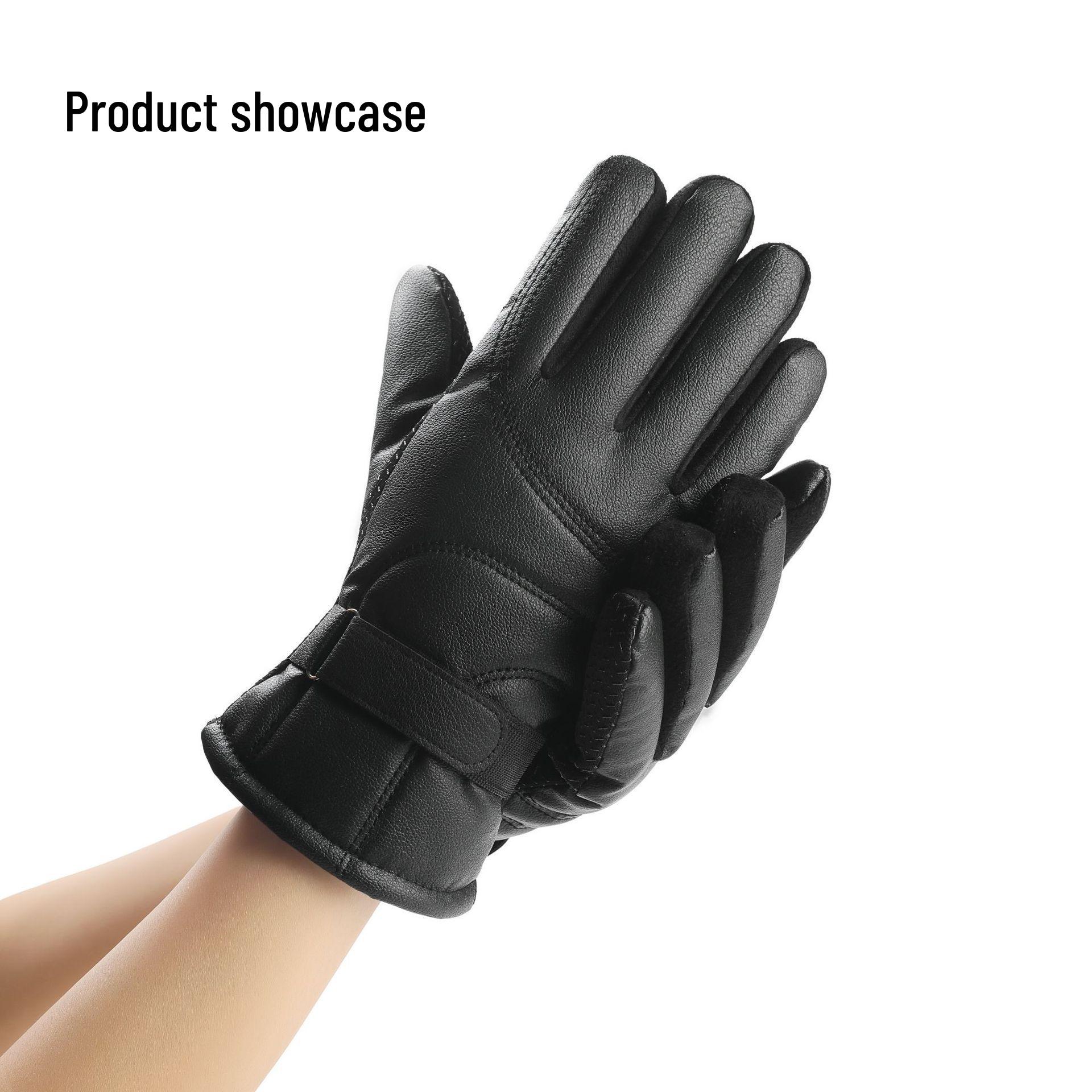 Men s Winter Touchscreen Cycling Gloves - Large, Velvet-Lined, Windproof & Non-slip One Size