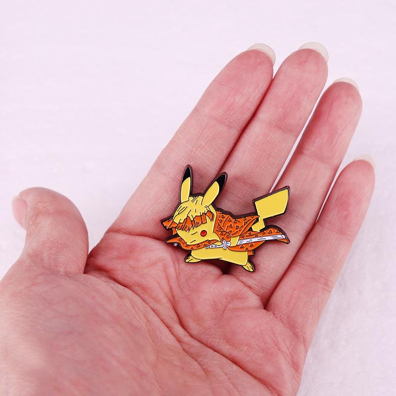 Games Anime Lapel Pins Backpack Jeans Enamel Brooch Fashion Jewelry Gifts Pikachu Cartoon Badges