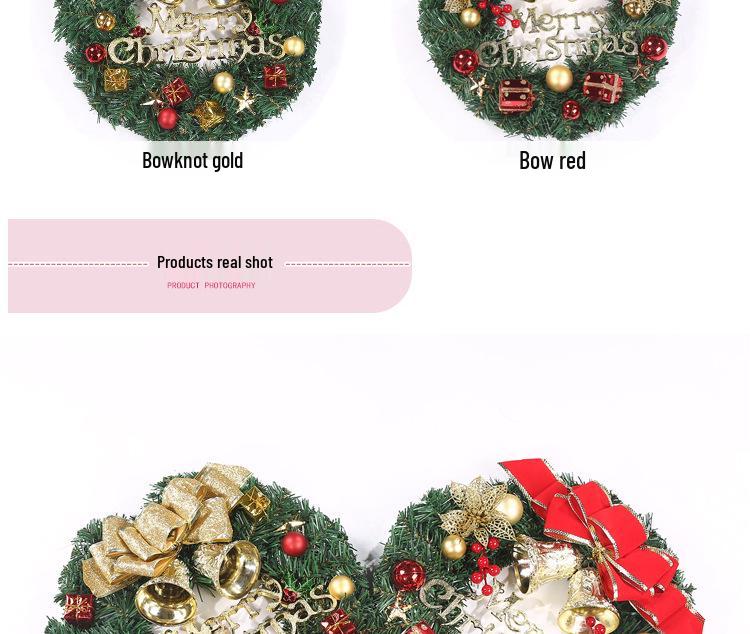 Ghirlanda di Natale 2022 - 30CM Decorazione Festiva per Finestre, Hotel e Centri Commerciali