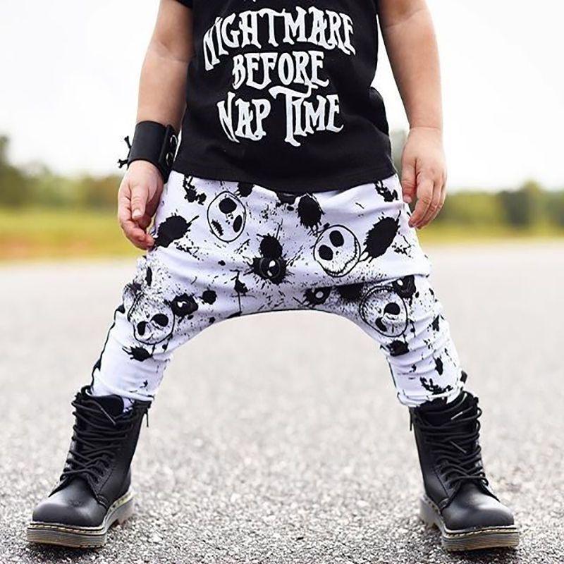 Adorable Halloween Baby Boy Girl Cotton Top T-shirt With Stripe Long Pants Set