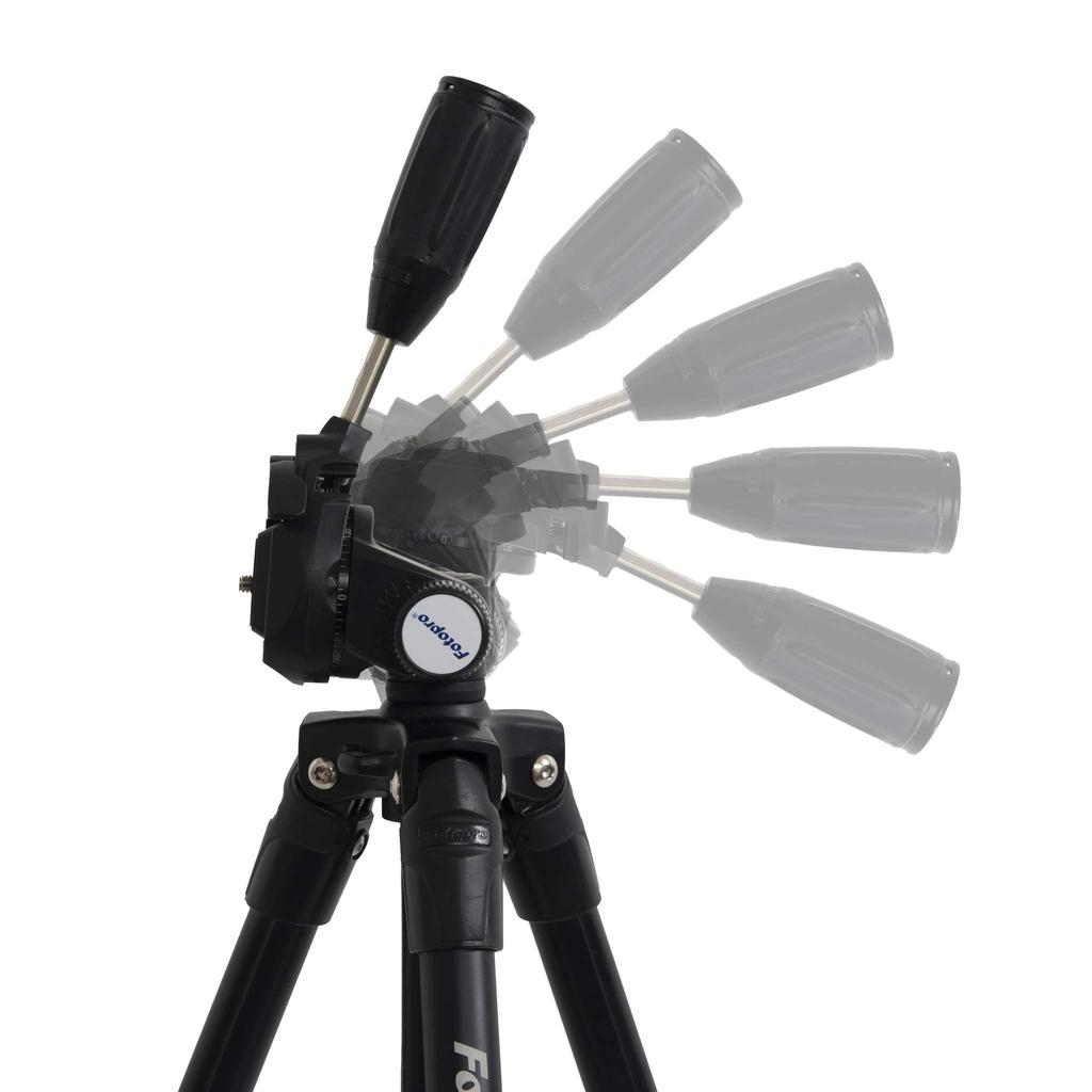 Fotopro Tripod S3 Black Medium Head Aluminum 4-Stage 3-Way