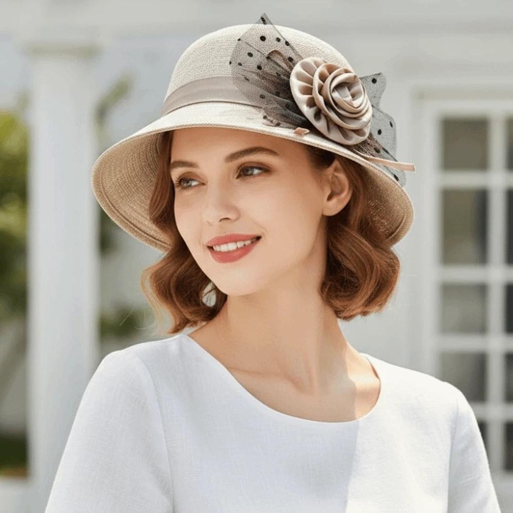 Breathable Flower Sun Fisherman Hat Sunscreen Linen Sunshade Basin Cap  Outdoor