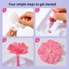 2 Pcs Magic Petal Flower Kit DIY Dyed Paper Flower Bouquet Craft for Kids Adults 3D Artificial Blooms with Colorful Petals