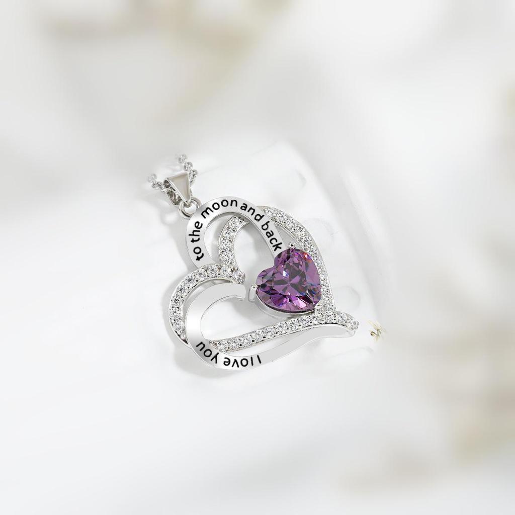 Xiyin Heart Pendant Necklace: European-American Eternal Love Double-Layer Design