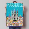 Marseille La Major Travel Printed Poster Customized Retro Wall Art Vintage Metal Tin Signs for Home Decoration Garage House Room