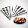 5-Piece Set Stainless Steel Cream Horn Molds - Cone Shaped Danish Pastry Roll Horns