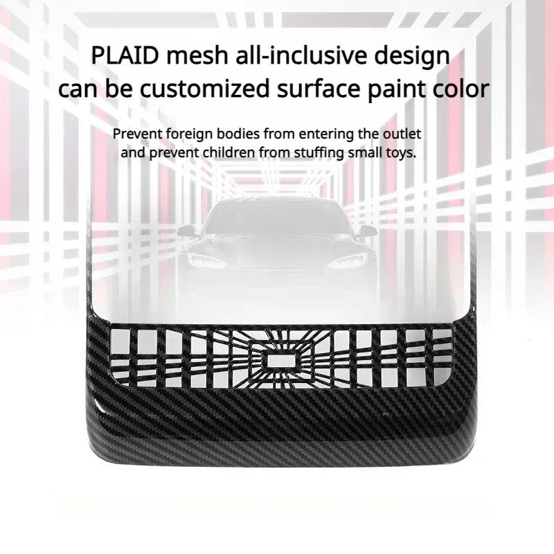 For Tesla Model 3+ Model Y Juniper 2025 Accessories Center Console Armrest Box Back Conditioner Outlet Filter Grille Protector