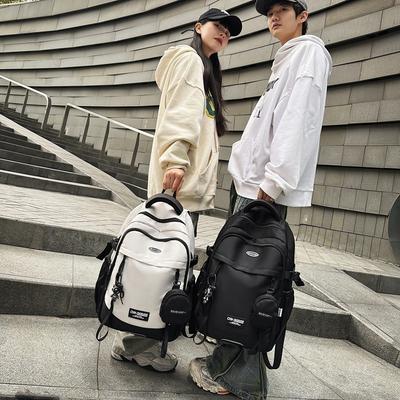 Large Capacity Backpack Animation Pattern Graffiti Student Schoolbag Trendy Casual Backpack Commuting Bag