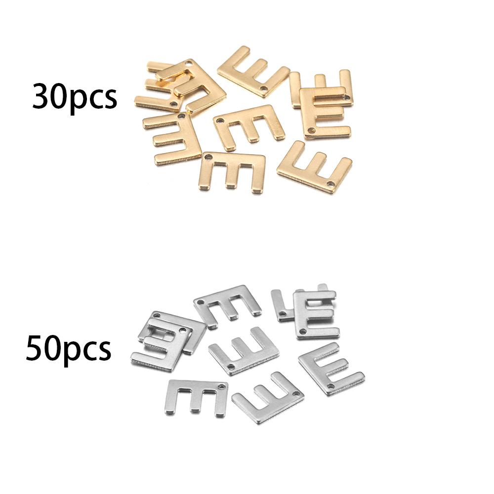 26/50 Stück Edelstahl Gold A-Z Buchstaben Anhänger Alphabet Charms Armband Ohrring für Damen Für DIY Schmuck Anhängerherstellung Zubehör