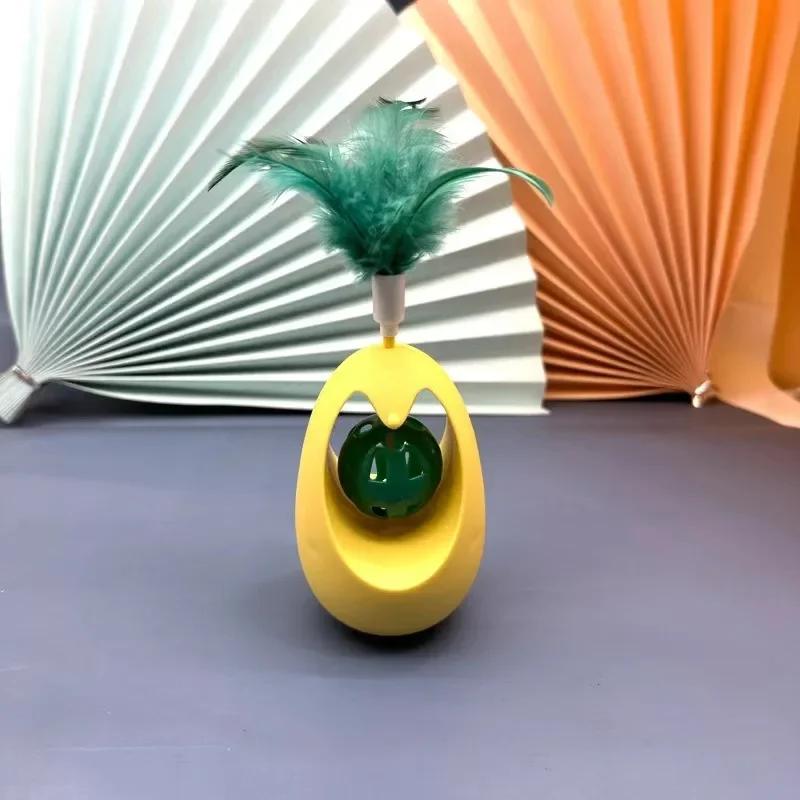 Tumbler Interaktives Spielzeug Reizender Katzenstab Zähne Mahlwerkzeug Selbst Hi Spielzeug Feder Reizendes Training Kätzchen Haustier Katzen Zubehör