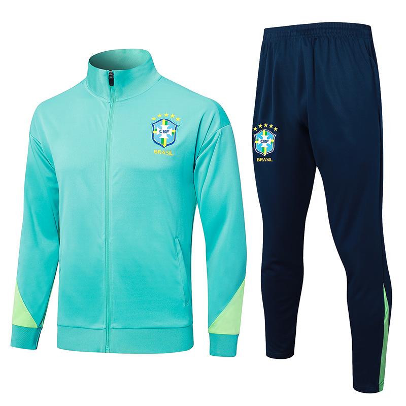 2024 Country Captain Reißverschluss Argentinien Portugal Italien Brasilien Deutschland Aufwärmtrikot Fußballtrikot
