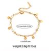 Stainless Steel Oval Patchwork Bracelet with Round Bead & Plate Pendant for Women – Luxury, High-End Feel