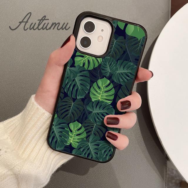 Plants Palms Jungle Phone Case for iPhone 11 12 13 14 Pro Max mini X XR XS SE 2020 6S 7 8 Plus Samsung Galaxy S21 S22 shell