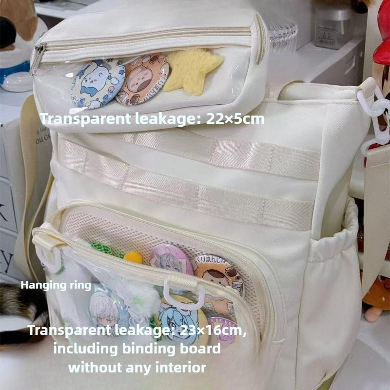 Japansk Genomskinlig Ita Väska Handväska Kvinnor Anime Bärbar Stor Kapacitet Flickor Axel Tote Väska Nylon Crossbody Väskor ItaBag