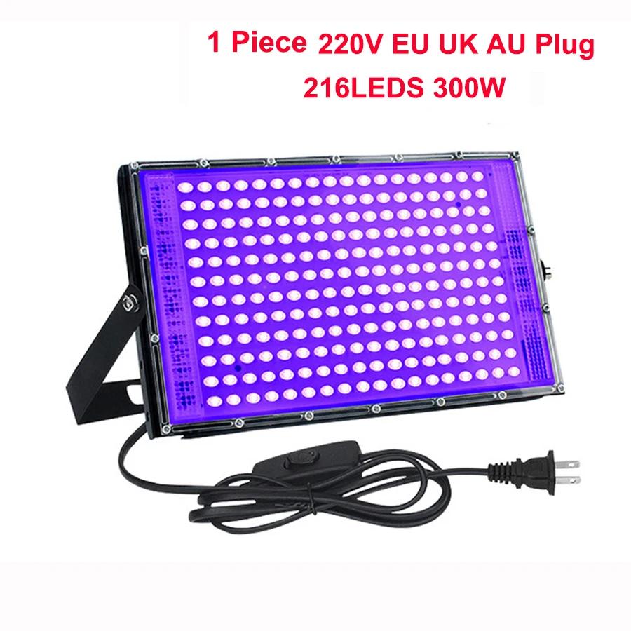 300W UV Black Light UV Curing Lamp 216 LED Fluorescent Detection Lamp Shadowless Resin Glue UV Curing Light 3D Printing