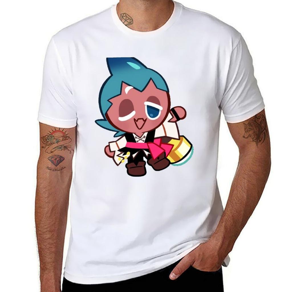 Sorbet Shark Cookie Cookie Run Kingdom Tshirt Casual Breathable Short Sleeve Top