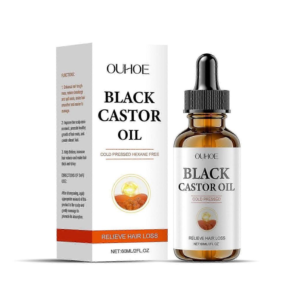 Black Castor Oil for Hair Growth & Scalp Nourishment - Deep Conditioning Essential Oil to Strengthen Roots, Reduce Breakage & Promote Healthy, Vibrant