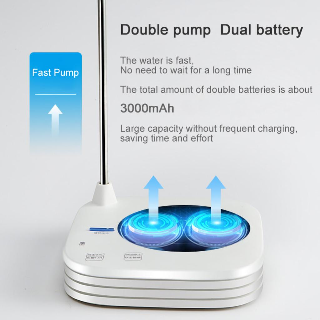 Elektrischer Wasserspender fürs Büro, wiederaufladbarer Flaschenwasserpumpen-Haushaltswassereimer, Wasserdruck, drahtloser Wasserhydrant