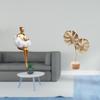 Aesthetic Resin Girl Metal Figurine Abstract Art Sculpture Creative Character Ornament for Office