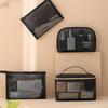 1Pc Black Mesh Cosmetic Bag Small Large Makeup Bags Zipper Pouch For Offices Travel Storage Bags Toiletry Bags Makeup Pouch
