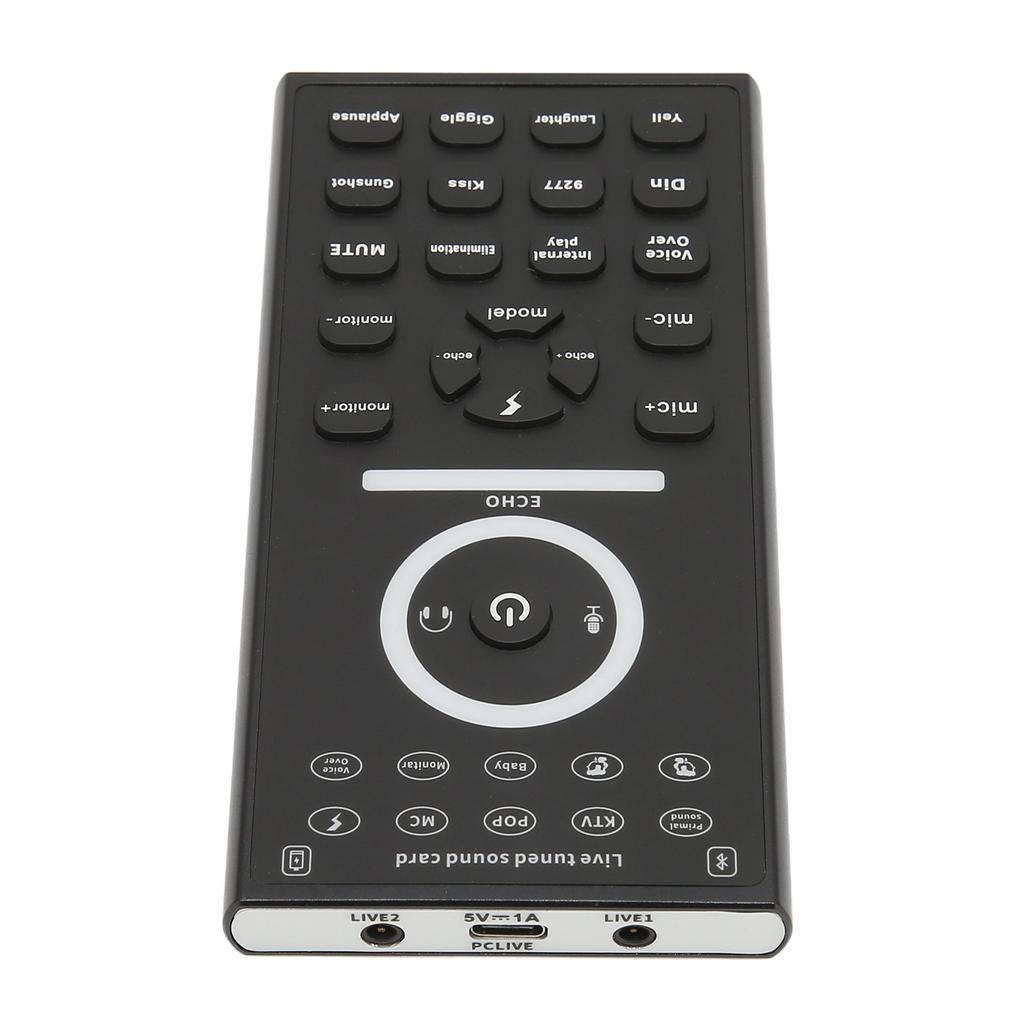 Mini Voice Changer Device Multi Sound Effects Plug and Play Handheld Live Sound Card for Phone PC