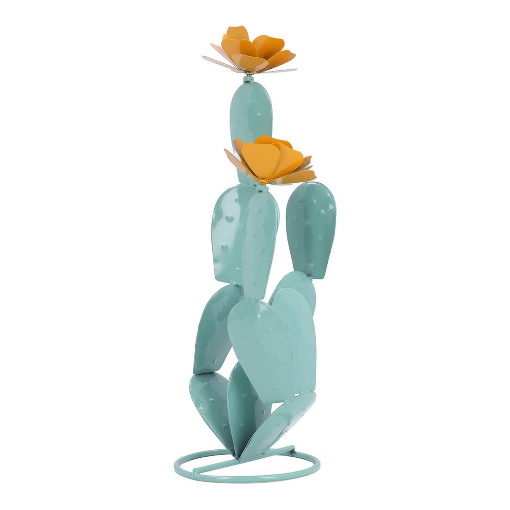 Cactus Statue Decor Iron Art Easy Installation Prickly Pear Cactus Yard Art for Garden Courtyard