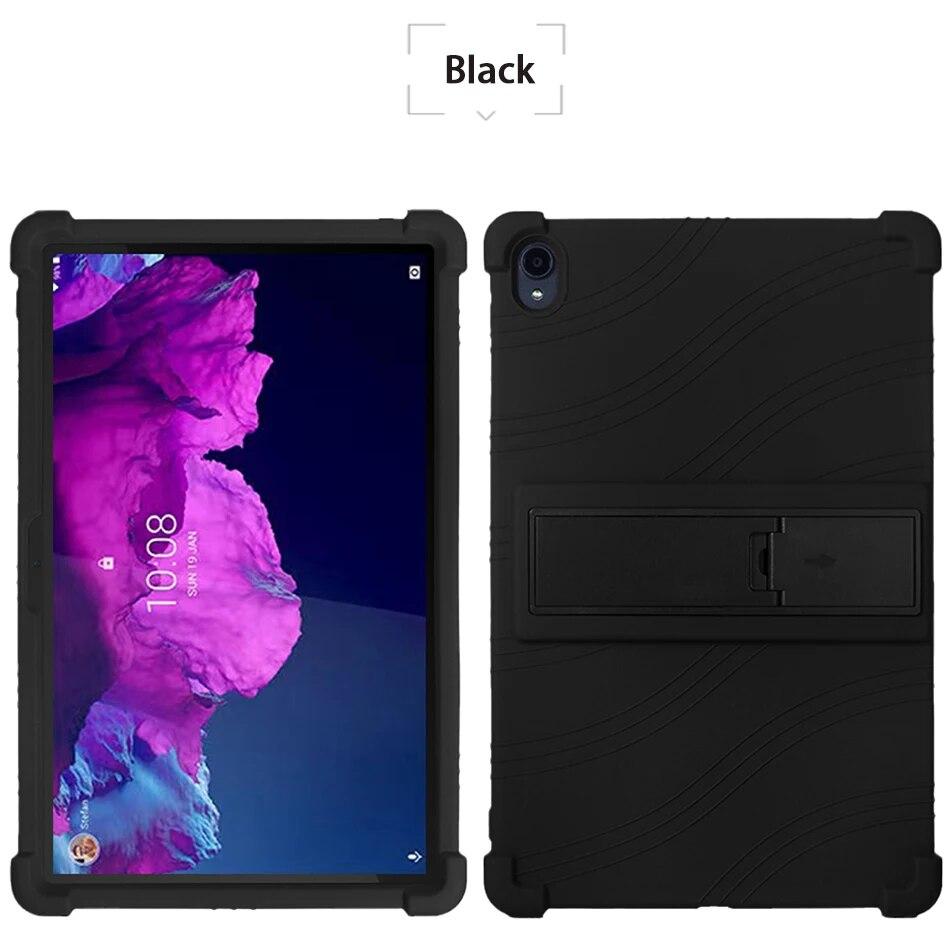 4 Verdickte Ecken Silikonhülle mit Ständer für Lenovo Tab P11 Plus Hülle TB-J616F TB-J616X 11" Tablet-PC Stoßfest Funda
