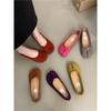 Flat Shoes Children's Spring and Autumn 2025 New French Evening Breeze Split-toe Shoes Sheep's Trotters Shallow Mouth Single Shoes Pig's Trotters Lady