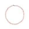 [/Free Shipping]_Pink Cloud Beads Necklace (8mm) Pink Cloud Jade Gemstone Bead Necklace