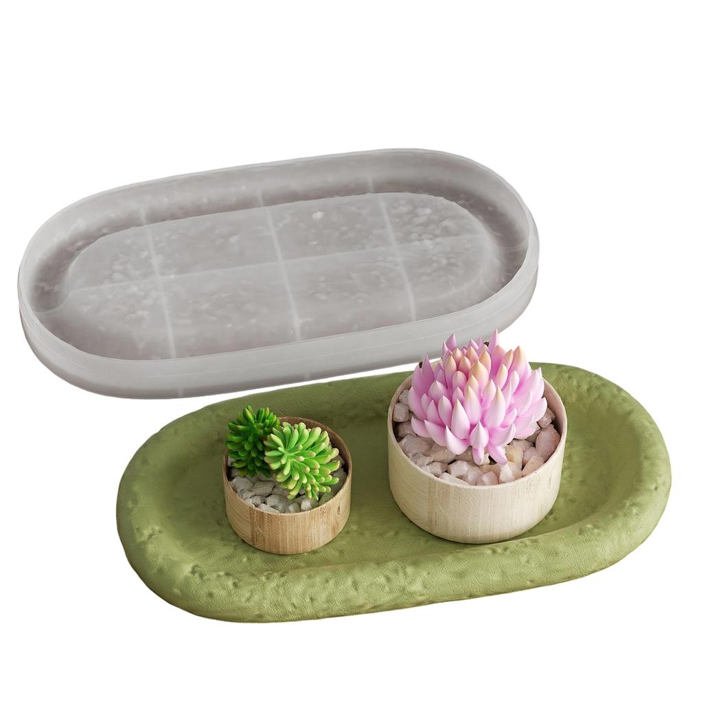 Easy To Use Silicone Mold Creating Decorative Trays Moulds with Unique Stone Pattern Suitable for Gifting Making