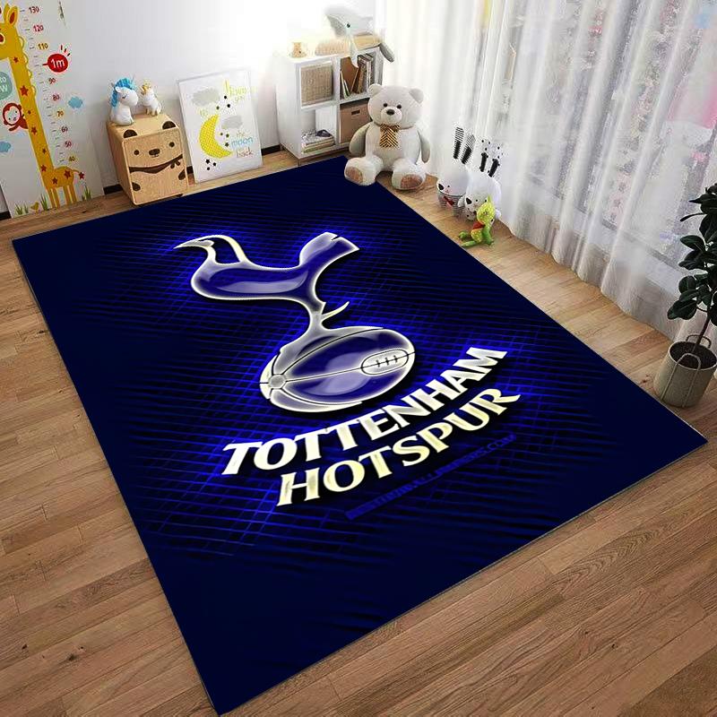 "Tottenham Hotspur Logo Design Carpet, Blue Soccer Fan Floor Rug" Suitable for use as an anti-slip for living room bedroom sofas