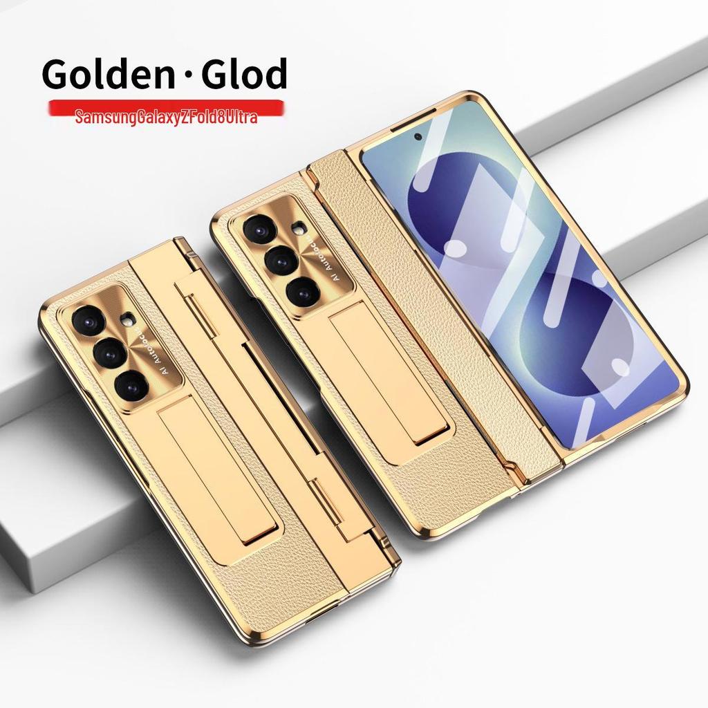 Samsung Z Fold5 Case: Full-Cover Anti-Fall Leather Case for Folding Screen and Flat Hinge, Compatible with W22