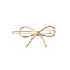 Elegant Smooth Metal Bow Hair Clip - European & American Style Women's Accessory