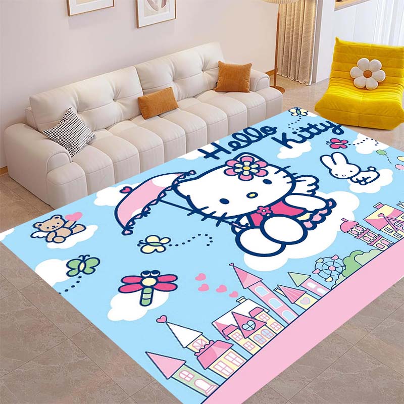 This Brand New Hello Kitty Rug Is Perfect for Home Décor and Can Be Used In Game Rooms, Bedrooms, Living Rooms, and Other Spaces