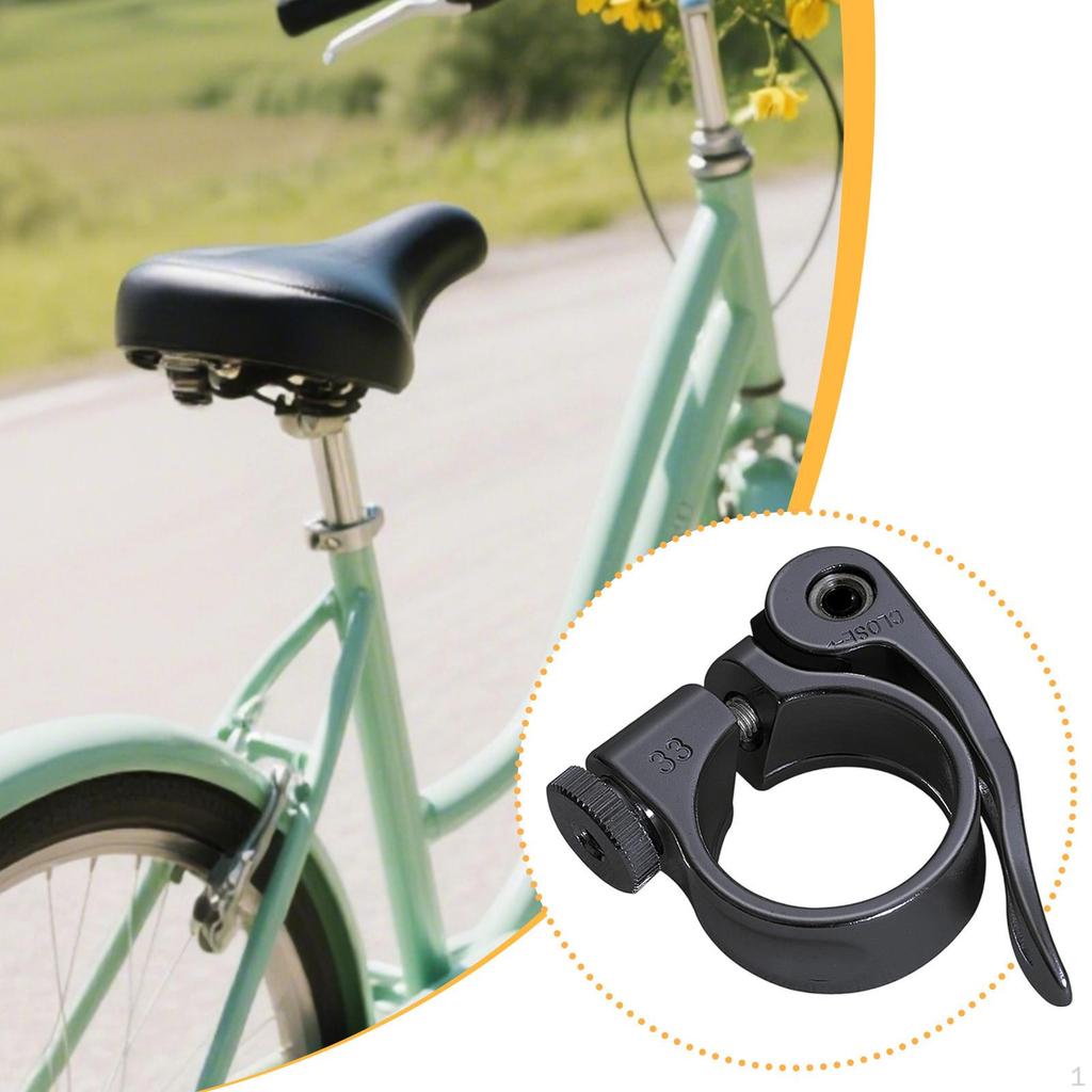 Bike Seatpost Clamp Aluminum Alloy Direct Replaces, Professional, Accessories Quick Release Seat
