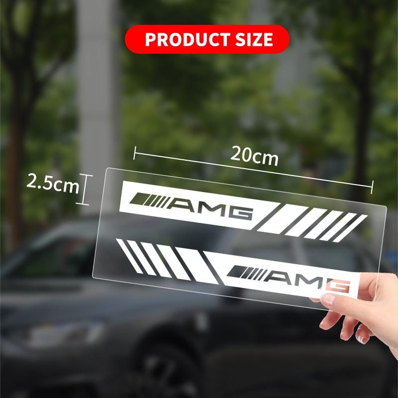 2PCS Car Badge Rearview Mirror Decor Sticker Vehicle Body Refit Decal For Mercedes benz AMG W204 W203 W212 W211 W124 W210 GLC E