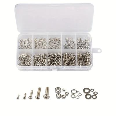 Stainless Steel Hexagon Hex Socket Cap Head Screw Bolt Nut Set Round Caps Assortment Kit Fasteners Allen Bolts Sets Hardware